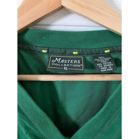 Vintage Masters Collection Pullover Mens XL Green Windbreaker V Neck Golf - Picture 6 of 8